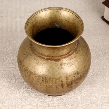 Indian Traditional Finest Brass Holy Water Pot from Gujarat
