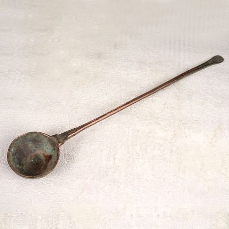 Handcrafted Cooking Spoon in Vintage Finish Made of Brass