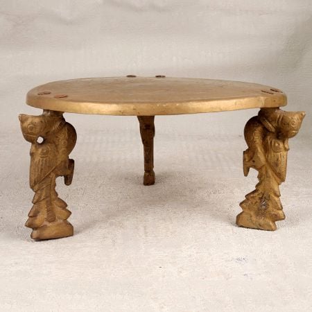 South Indian Art Brass Table for Decoration and Collection