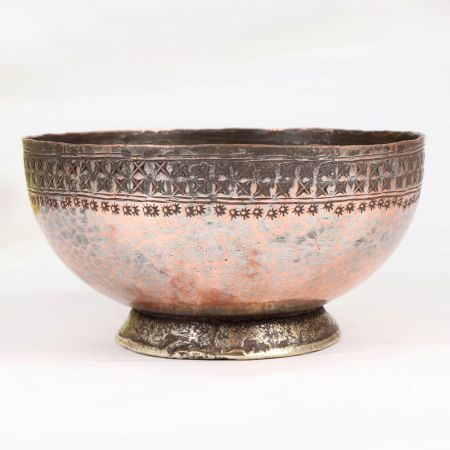 Vintage Brown Finish Islamic Art Bowl Made of Copper