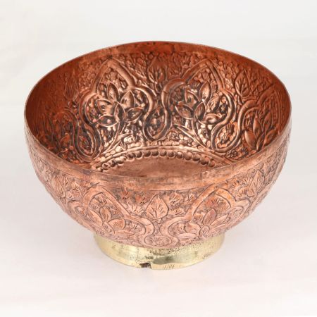 Beautiful Engraved Premium Copper Bowl in Islamic Art