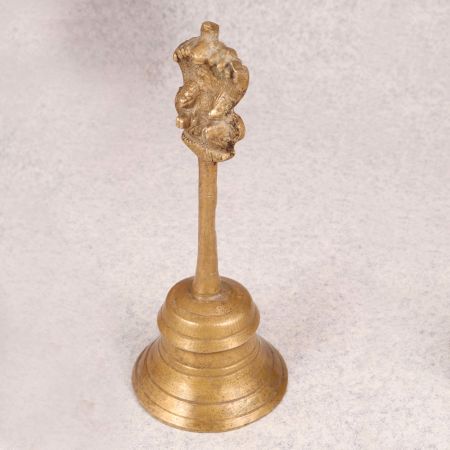 Vintage Brass Garuda Brass Bell in Brown Finish for Prayer