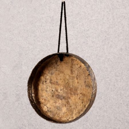 Elegant Brown Bell Metal Gong in Tibetan Art for Decor