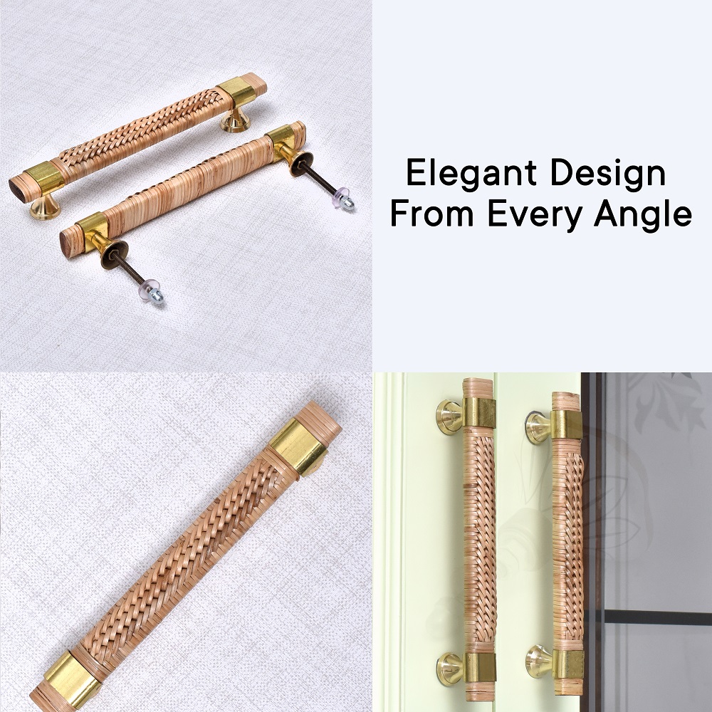 Natural Rattan Long Cabinet Handles (8 Inch)