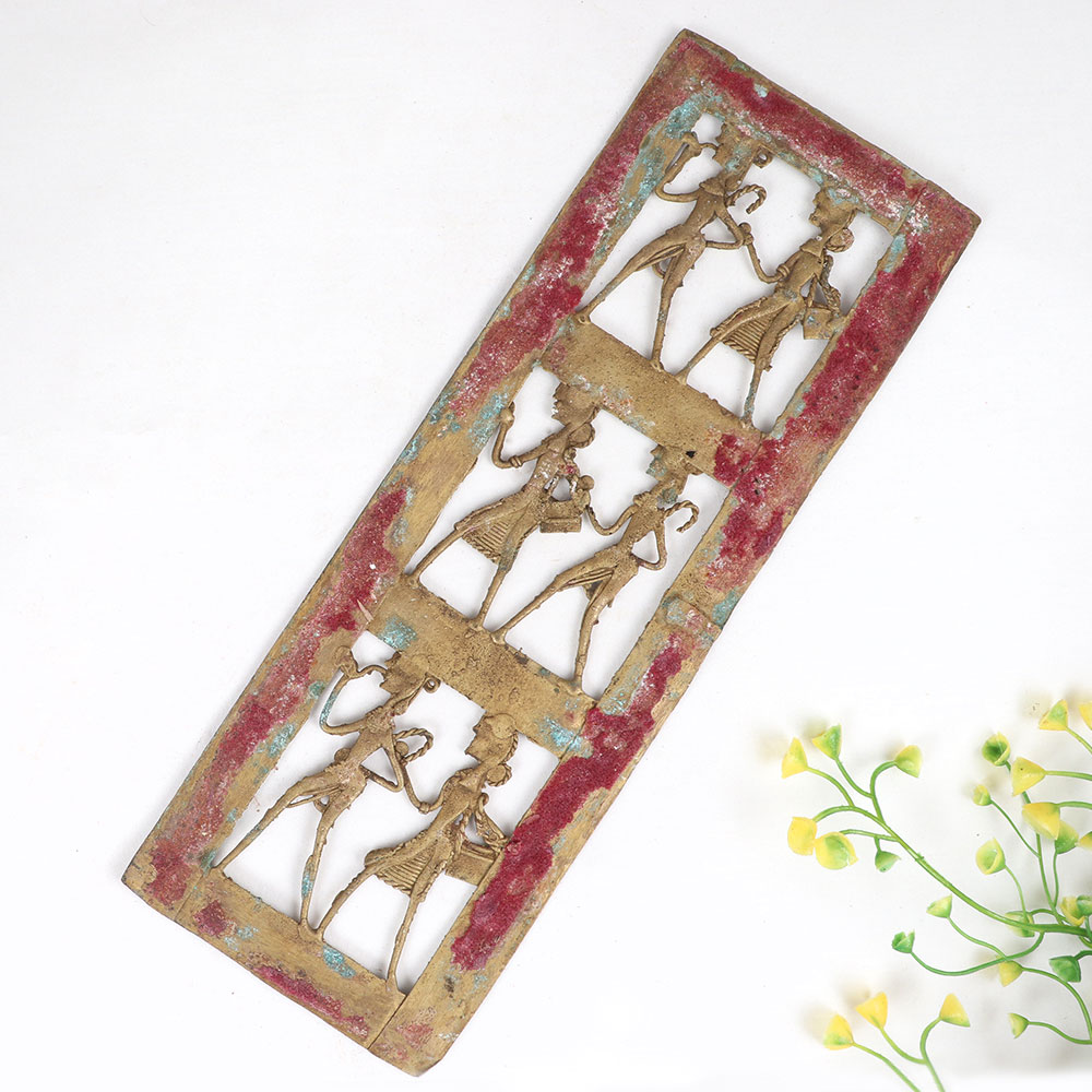 Decorative Vintage Brass Tribal Wall Art for Home Decor