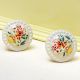 White Yellow Rose Floral Knob