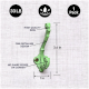 Green Wall Mounted Iron Coat Hooks