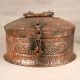 Handmade Round Jewelry Box Made of Premium Copper