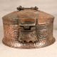 Handmade Round Jewelry Box Made of Premium Copper