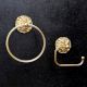 Golden Finish Brass Bathroom Hardware in Set of 2