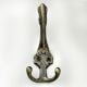 Tri Prong Antique Iron Heavy Duty Wall Hook