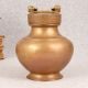 Elegant Brown Handmade Gangajali Pot Made of Finest Brass