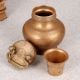 Elegant Brown Handmade Gangajali Pot Made of Finest Brass
