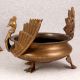 Decorative Peacock Brass Urli in South Indian Art for Decor