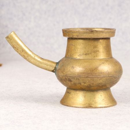 Handcrafted Vintage Brass Sagar Water Pot for Decor