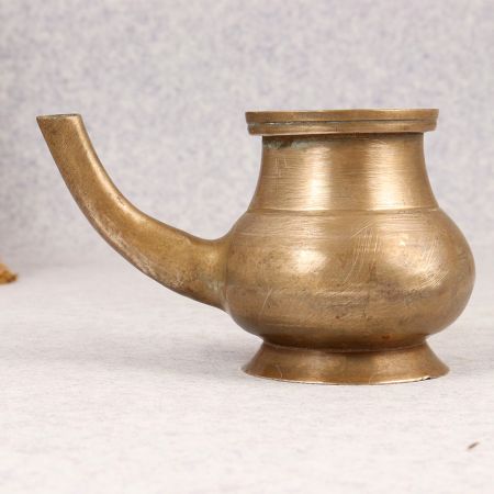 Indian Vintage Brass Water Pot with Spout for Temple