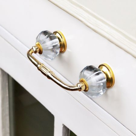 Clear Melon Glass Bridge Handle