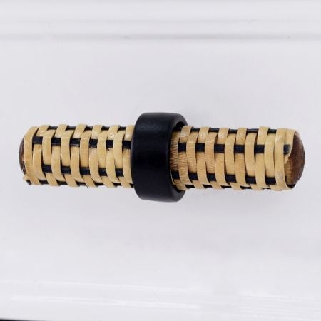 Adjustable Rattan Natural Black Cabinet Knobs Dresser Pulls