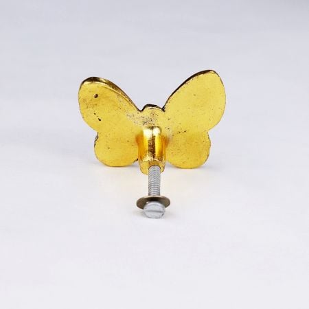 Decorative Golden Butterfly Metal Drawer Knob