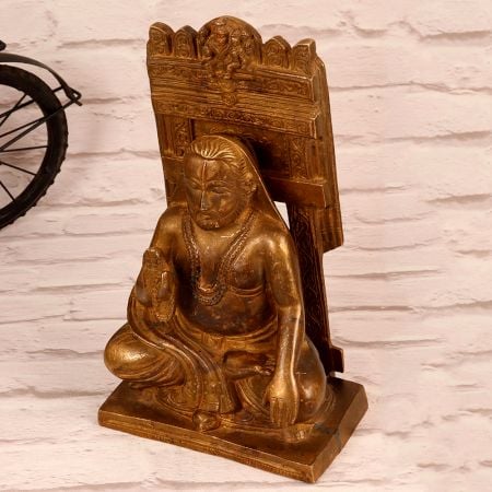 Handmade Finest Brass Raghavendra Swamy Statue for Decor