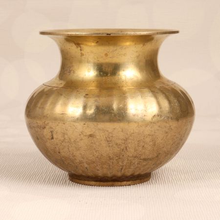 Brown Finest Brass Holy Water Pot Lota for Decoration