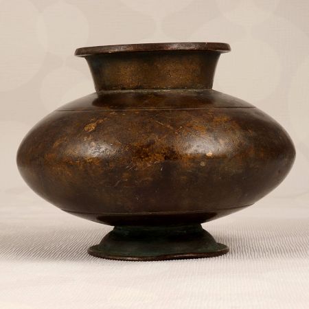 Dark Brown Holy Water Pot Lota Made of Finest Brass
