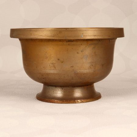 Vintage Handmade Brass Flower Pot in South Indian Art