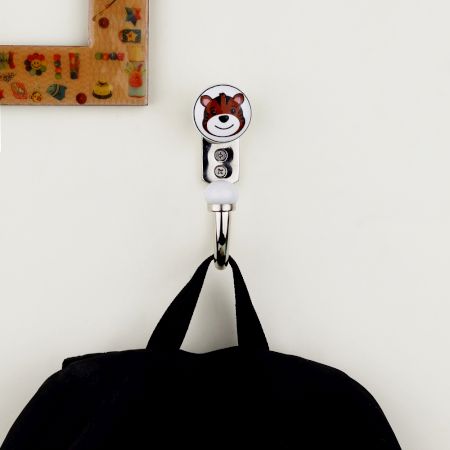 Tiger Face Ceramic Kids Wall Hook