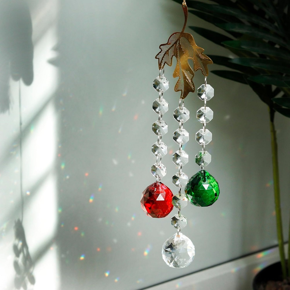 Multicolor Suncatchers Crystals Ball Prism Garden Decor for Gift