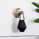 Black Octagon Teardrop Glass Pull Cabinet Knob