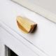 Half Moon Natural Wooden Door Knobs 2 Pieces