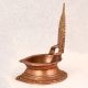 Premium Brass Gajalaxmi Oil Lamp in South Indian Art