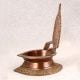 South Indian Art Brass Gajalaxmi Oil Lamp for Prayer Room
