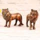 Handmade Pair of Brass Lion Statue for Home Decor
