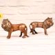 Handmade Pair of Brass Lion Statue for Home Decor