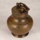 Elegant Brown Brass Holy Water Pot Gangajali for Decor