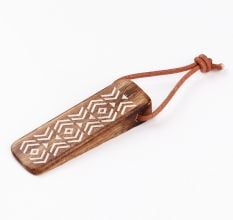 Handcrafted Decorative Brown Wooden Door Stopper