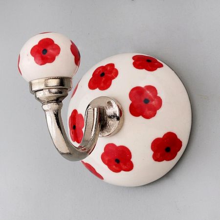 Red Tiny Flower Hooks