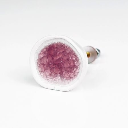 Pink Ceramic Cabinet Knob