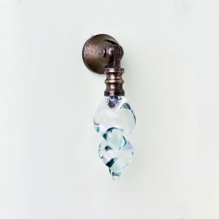 Decorative Glass Pull Teardrop Wardrobe Knob