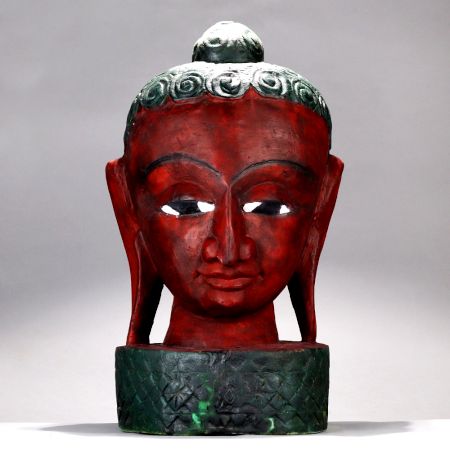 Handmade Abstract Art Wooden Buddha Statue for Decoration