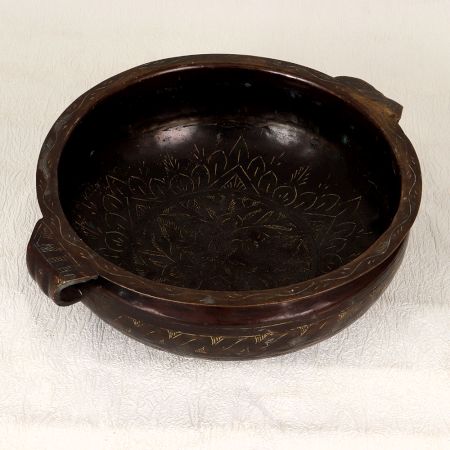 Indian Traditional Vintage Brass Urli for Flower Decoration
