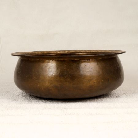Handcrafted Vintage Finest Brass Pot from Himachal for Decor