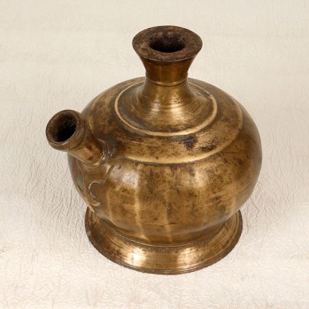 Vintage Brass Hookah Base in Himalayan Art for Decoration