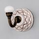 Brown Pattern Etched Ceramic Wall Hook