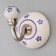 Blue Floral Ceramic Hooks