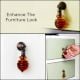 Handmade Amber Glass Bee Hive Pull Teardrop Wardrobe Knob