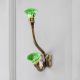 Decorative Green Diamond Glass Iron Wall Hook