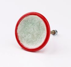 Red Round Solid Knob