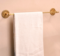 Handcrafted Brass Hanger for Bathroom in Set of 4